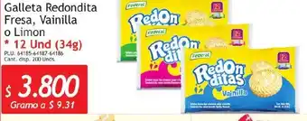Belalcazar Galleta Redondita Fresa, Vainilla o Limon 34g oferta