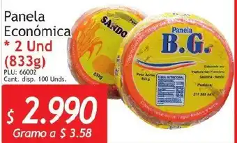 Panela Económica 833g