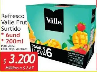 Belalcazar Refresco Valle Frut Surtido 200ml oferta
