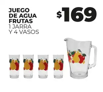 FarmaTodo JUEGO DE AGUA FRUTAS 1 JARRA Y 4 VASOS oferta