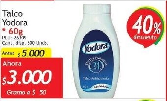 Talco Yodora 60g