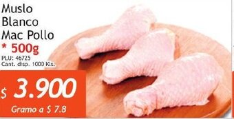 Belalcazar Muslo Blanco Mac Pollo 500g oferta