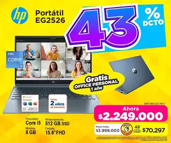 Alkomprar hp Portátil EG2526 oferta