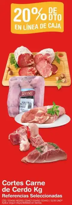 Makro Cortes Carne de Cerdo kg oferta