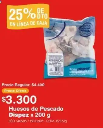 Makro Huesos de Pescado Dispez x 200g oferta