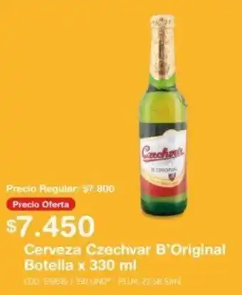 Makro Cerveza Czechvar B'Original Botella x 330ml oferta