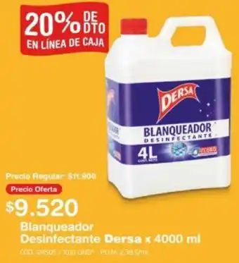 Makro Blanqueador Desinfectante Dersa x 4000ml oferta