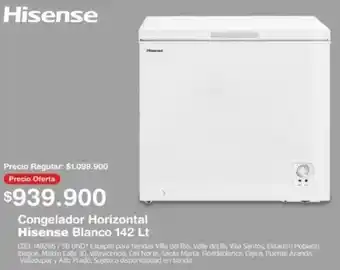 Makro Congelador Horizontal Hisense Blanco 142lt oferta