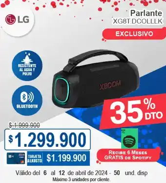 LG Parlante XG8T DCOLLLK