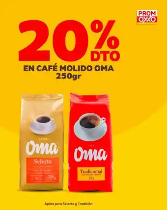 Oxxo EN CAFÉ MOLIDO OMA 250gr oferta