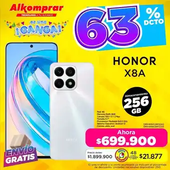 Alkomprar HONOR X8A 256GB oferta