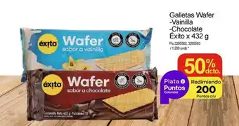 Surtimax Galletas Wafer -Vainilla -Chocolate Éxito x 432 g oferta