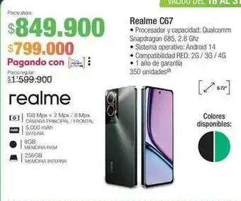 Jumbo Realme - c67 oferta