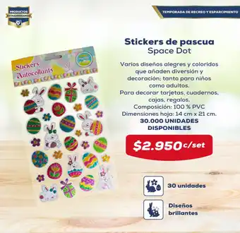 Tiendas D1 Stickers de pascua Space Dot oferta