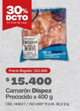 Makro Camarón Dispez Precocido x 400 g oferta