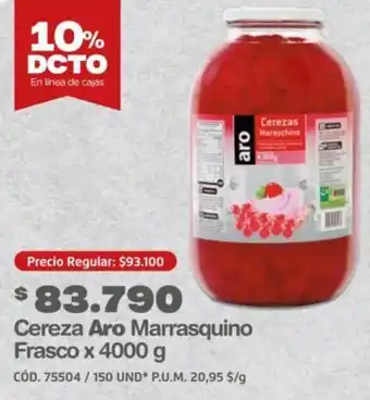 Makro Cereza Aro Marrasquino Frasco x 4000 g oferta