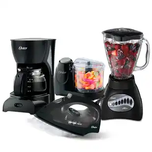 Alkomprar Combo OSTER Licuadora + Picatodo + Cafetera 4 Tazas + Plancha oferta