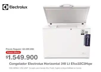 Makro Congelador Electrolux Horizontal 318 Lt oferta