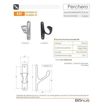 Falabella Gancho perchero zamak sencillo negro oferta