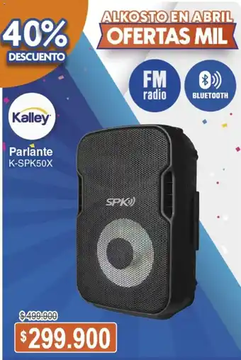 Alkosto Kalley Parlante K-SPK50X oferta