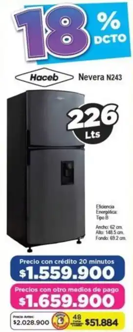 Alkomprar Haceb Nevera N243 oferta