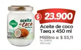 Surtimax Aceite de coco Taeq x 450 ml oferta