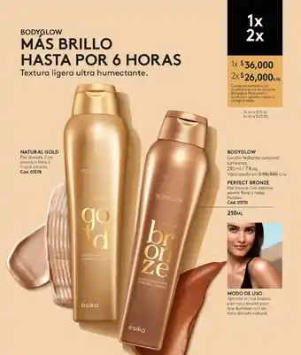 Ésika BODYGLOW Loción hidrante corporal luminosa 210 ml / 7 fl.oz. oferta