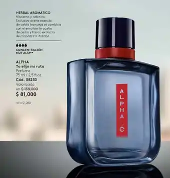 Ésika ALPHA Yo elijo mi ruta Perfume 75 ml / 2,5 fl.oz. oferta