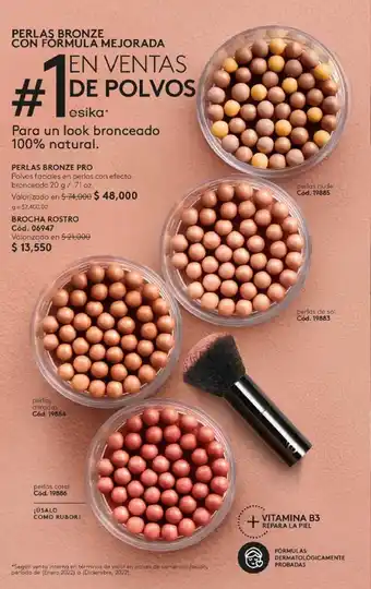 Ésika PERLAS BRONZE PRO Polvos faciales en perlas con efecto bronceado 20 g/.71 oz. oferta