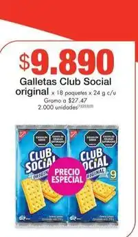 Metro Club social - galletas original oferta