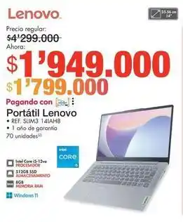 Metro Lenovo - portatil oferta
