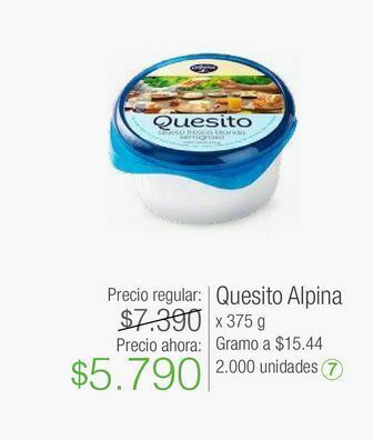 Jumbo Quesito alpina x 375 g oferta