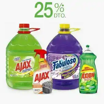 Jumbo En desinfectantes fabuloso y ajax x 5 l c/u, ajax kitchen y lavaloza líquido en botella axion oferta