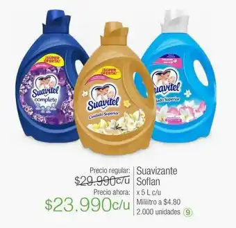 Jumbo Suavizante soflan x 5 l c/u oferta