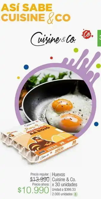 Jumbo Huevos cuisine & co. x 30 unidades oferta
