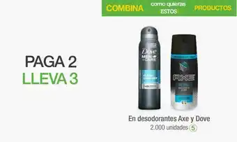 Jumbo En desodorantes axe y dove oferta
