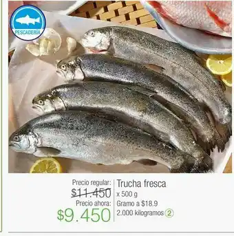 Jumbo Trucha fresca x 500 g oferta