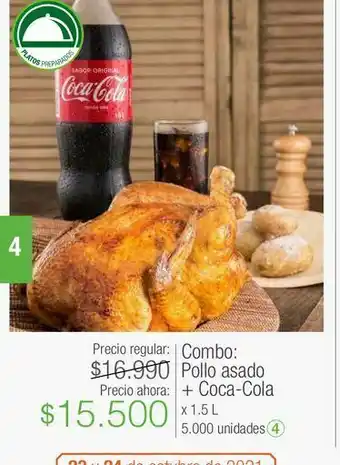 Combo: pollo asado + coca-cola x 1.5 l