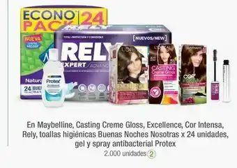 Jumbo En maybelline, casting creme gloss, excellence, cor intensa, rely, toallas higiénicas buenas noches nosotras x 24 unidades, g oferta