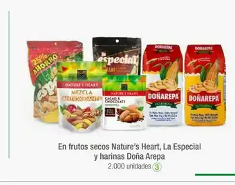 Jumbo En frutos secos nature’s heart, la especial y harinas doña arepa oferta