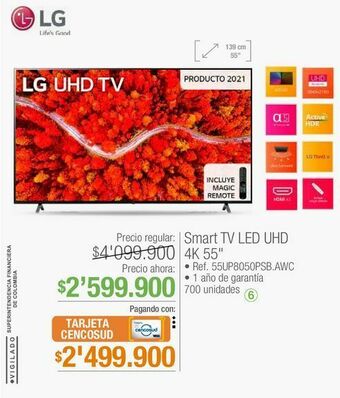 Jumbo Smart tv led uhd 4k 55" oferta