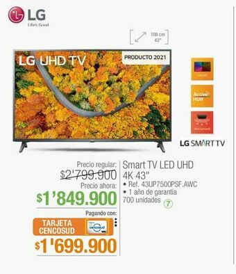 Jumbo Smart tv led uhd 4k 43" oferta