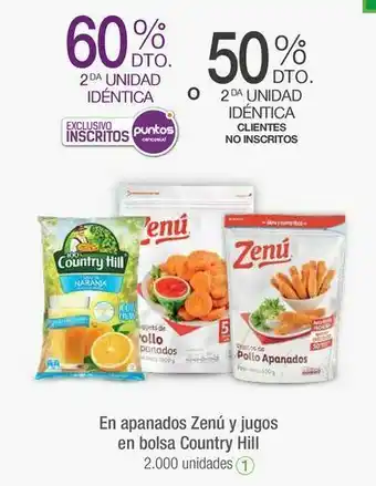 Jumbo En apanados zenú y jugos en bolsa country hill oferta