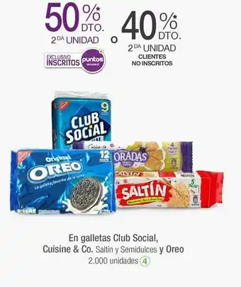 Jumbo En galletas club social, cuisine & co. saltín y semidulces y oreo oferta
