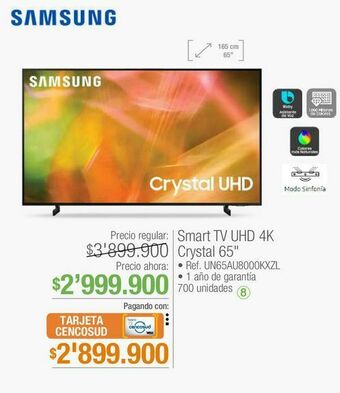 Jumbo Smart tv uhd 4k crystal 65" oferta