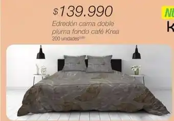 Jumbo Krea - edredón cama doble pluma fondo cafe oferta