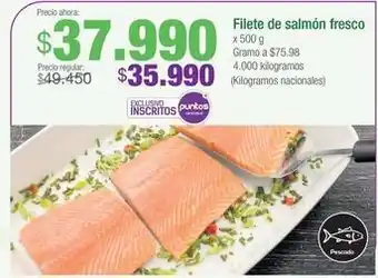 Jumbo Filete de salmón fresco oferta