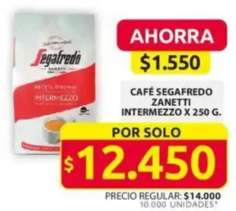 Ara CAFÉ SEGAFREDO ZANETTI INTERMEZZO X 250G oferta