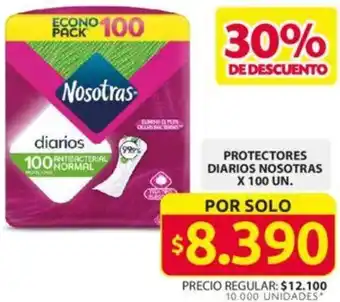 Ara PROTECTORES DIARIOS NOSOTRAS X 100UN oferta
