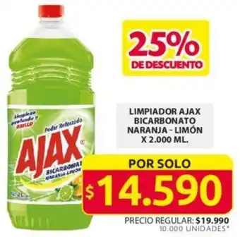 Ara LIMPIADOR AJAX BICARBONATO NARANJA - LIMÓN x 2.000ml oferta